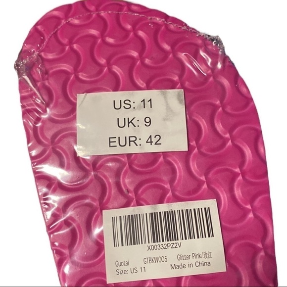 Barbicore Glitter Jelly Slide Sandals Women’s Size 11 Raspberry Glitter … - Picture 2 of 5